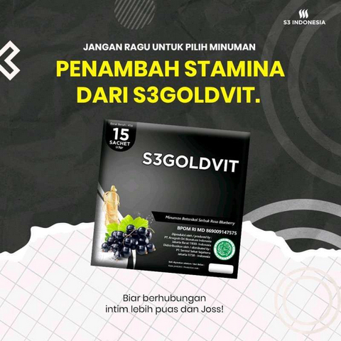 ECERAN S3GOLDVIT STEMCELL WITH GINGSENG BPOM HALAL ( 1 SACHET )