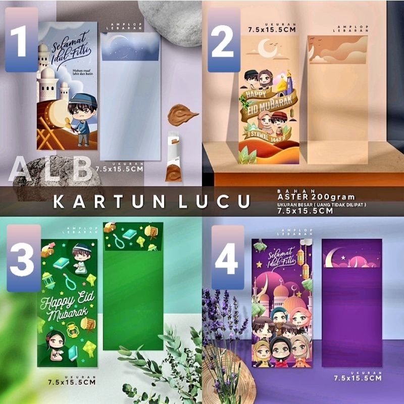 

10 pcs Amplop THR JUMBO 2025 motif modern bahan eksklusif (bahan dove)