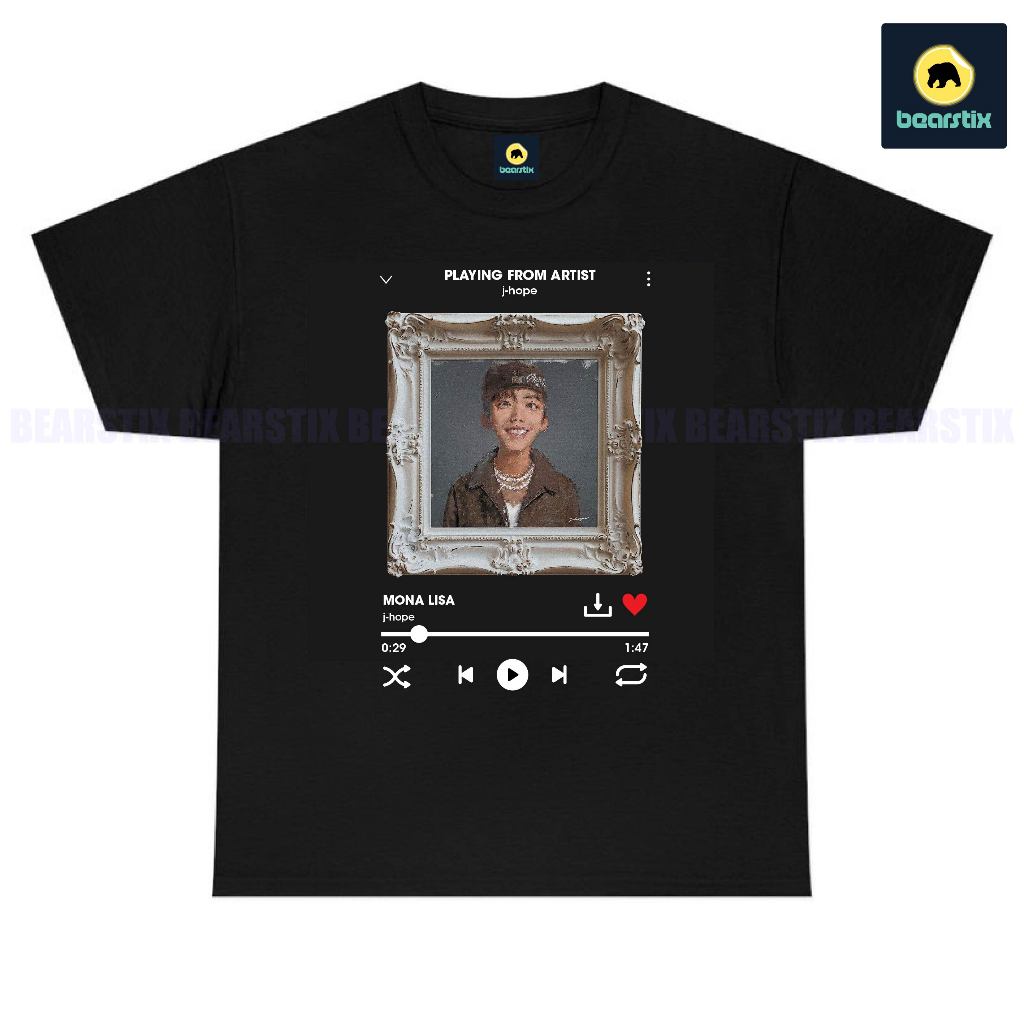 T-Shirt MONA LISA - Kaos J-Hope BTS Solo Album - Baju Konser J-Hope Spotify