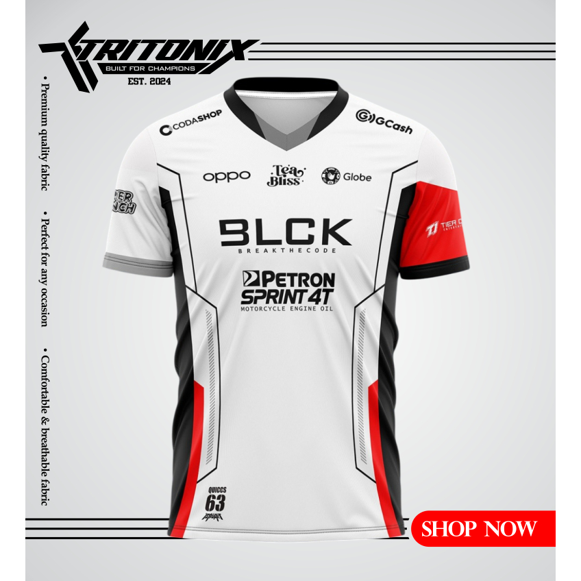 TRITONIX JERSEY KAOS BLACKLIST INTERNATIONAL ESPORT BLCK VER.1 // BAJU JERSEY GAME BLCK