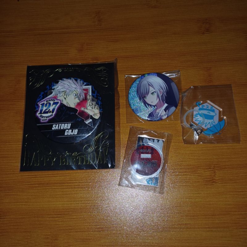 [READY STOCK] Anime badge Gojo Satoru, Shiho Hinomori, Gojo, Jujutsu Kaisen Umbrella Charm Satoru