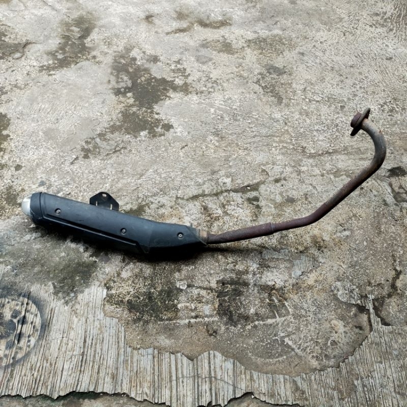 Knalpot Mufler Muffler Exsos Exhoust Saluran Gas Buang Yamaha Vixion New NVL Original Bekas Copotan 