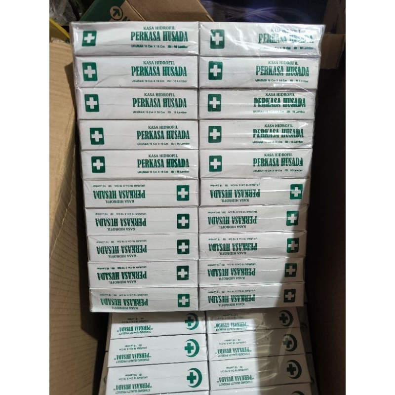 Kasa steril JUMBO Perkasa Husada 16x16 / Kasa Hidrofil JUMBO 16x16 Perkasa ( 1pak isi 20bx )