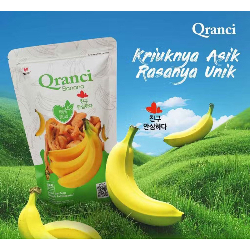 

Qranci Keripik Pisang | Banana Chips Snack Dried | Rambak Pisang Rampis 75gr