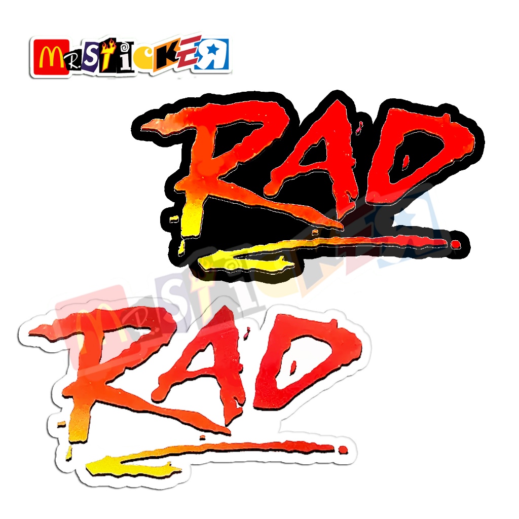 

sticker Rad BMX logo diecut stiker oldschool retro vintage