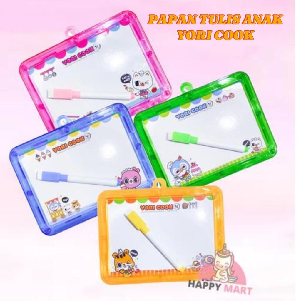 

Papan Tulis Spidol Lucu YORI COOK / Papan Tulis Mini White Broad +Spidol untuk Anak
