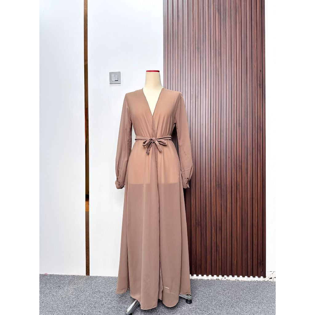 JENNIE OUTER BAHAN CERUTY ALL SIZE WARNA CARAMEL MILO MOCCA TARO WARDAH SILVER NAVY OUTERWEAR WANITA