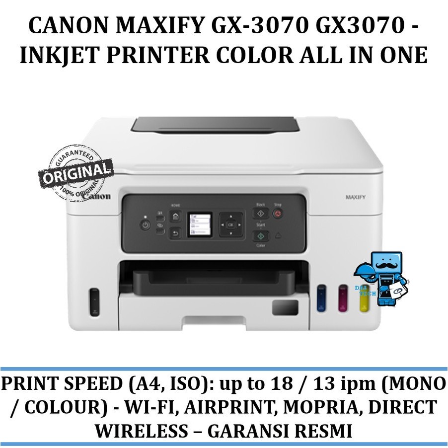 Canon MAXIFY GX3070 Printer Inkjet Warna All-in-One