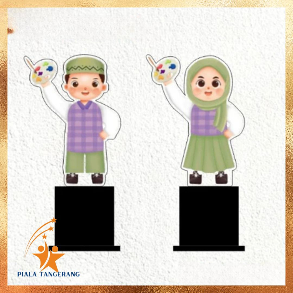 Piala Mewarnai Anak Islami Piala Menggambar Anak Paud Piala Menggambar Akrilik