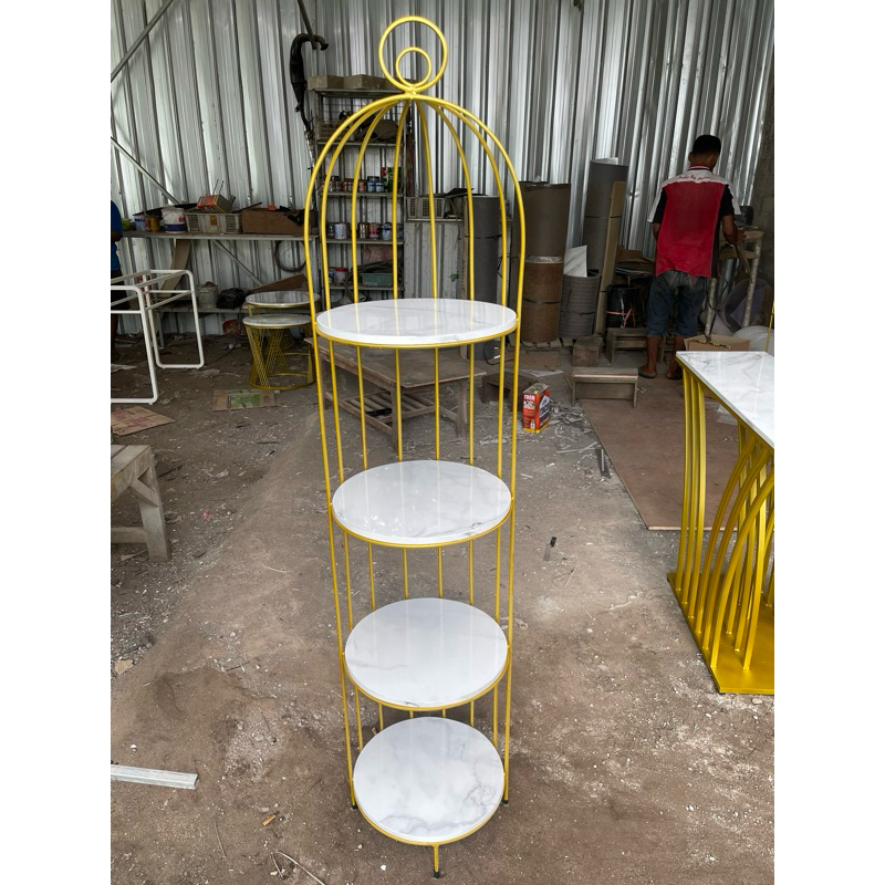 Rak besi minimalis hias sudut ruangan | rak serbaguna | Rak hias