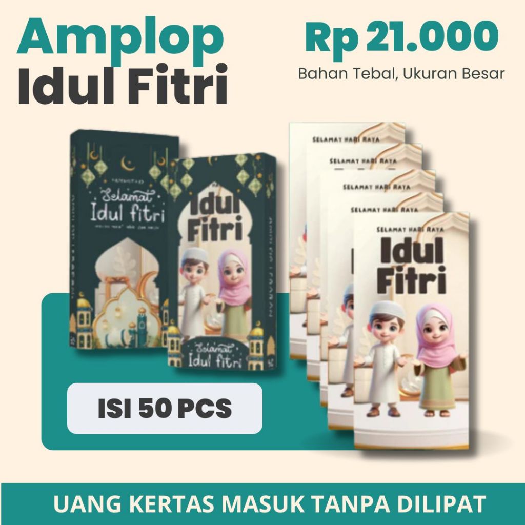 

AMPLOP LEBARAN BESAR [ ISI 50 ] HARI RAYA IDUL FITRI 2025 JUMBO PANJANG TANPA DILIPAT