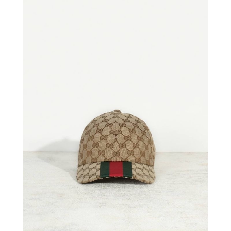 Gucci Original GG Baseball Cap in Beige And Ebony