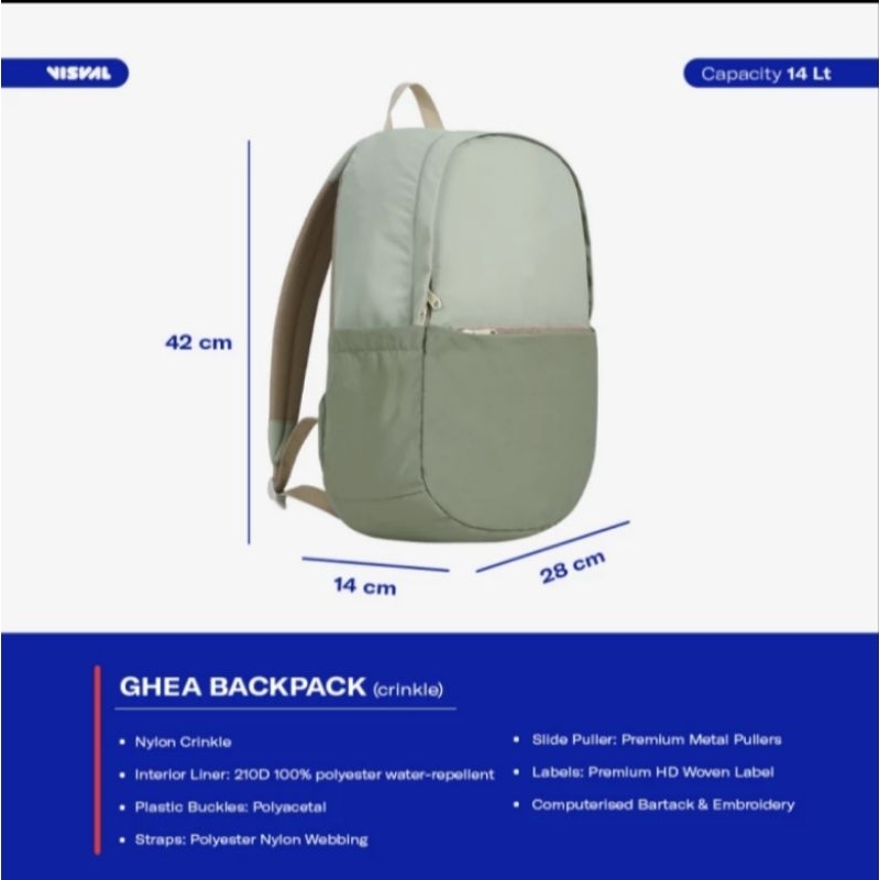 new Backapck Visval / ransel / tas sekolah / tas kerja / bukan uniqlo