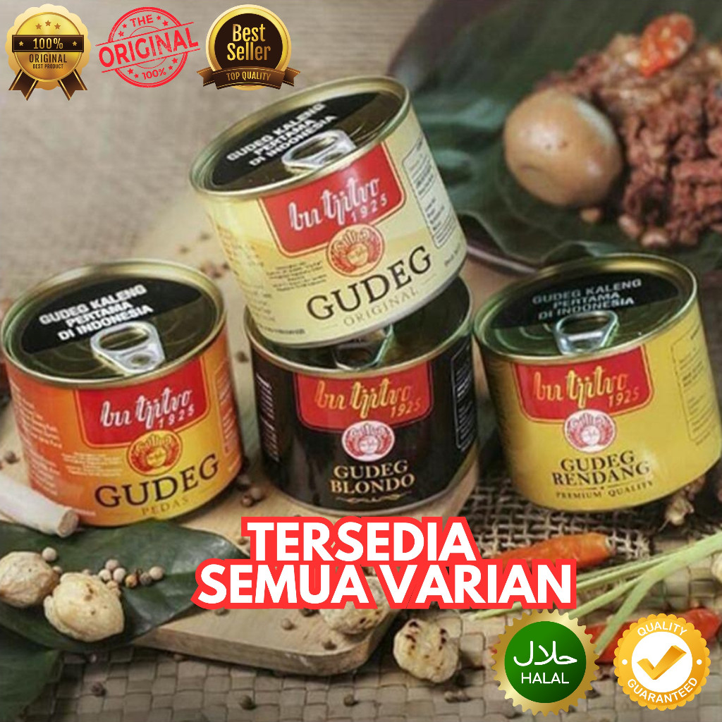 

BU TJITRO1925 GUDEG KALENG PREMIUM, GUDEG KALENG JOGJA ASLI ORIGINAL PEDAS BLONDO RENDANG KRECEK