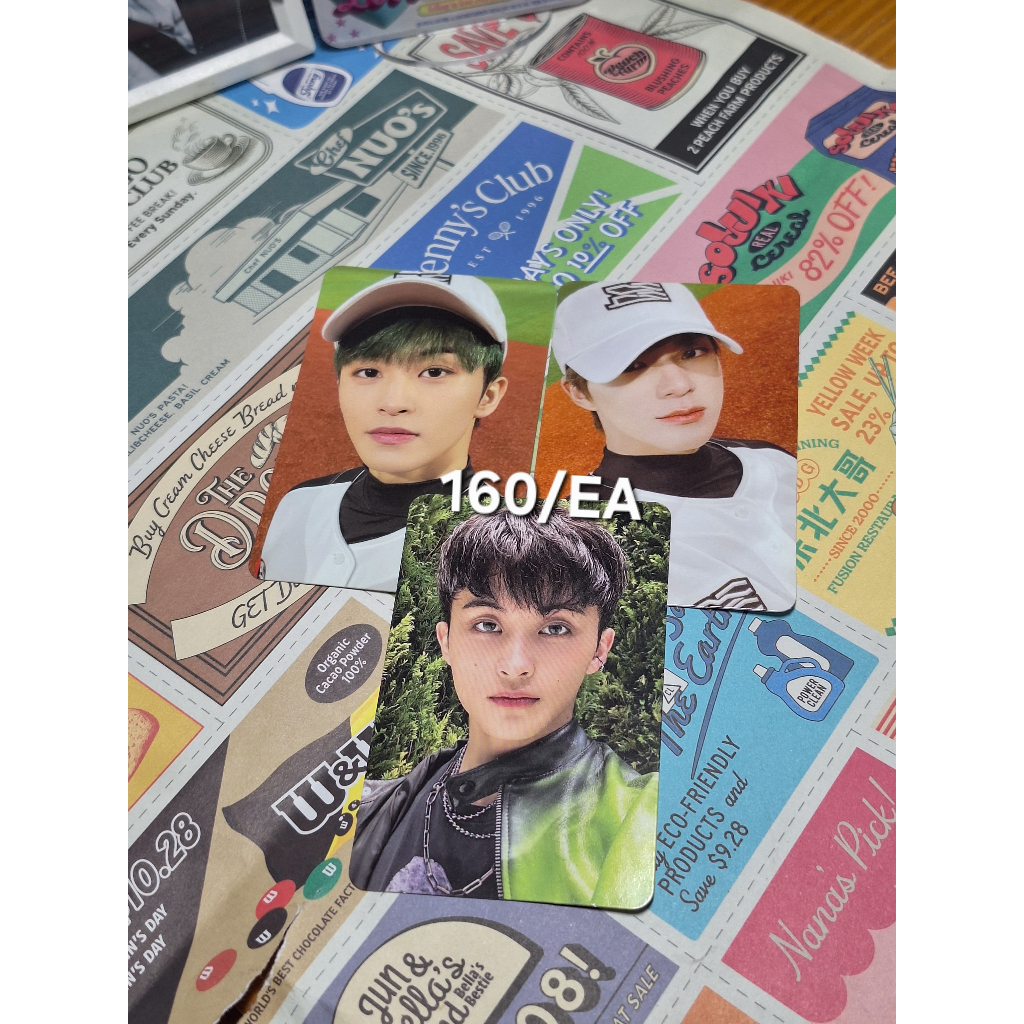 wts || want to sell photocard pc ina  * mark baseball * jeno baseball * mark lucky draw dream agit i