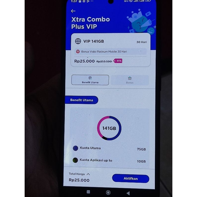 Kartu Perdana XL Xtra Combo VIP Diskon 91%