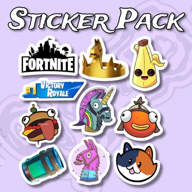 

Sticker Fortnite Pack isi 10 pcs vinyl waterproof