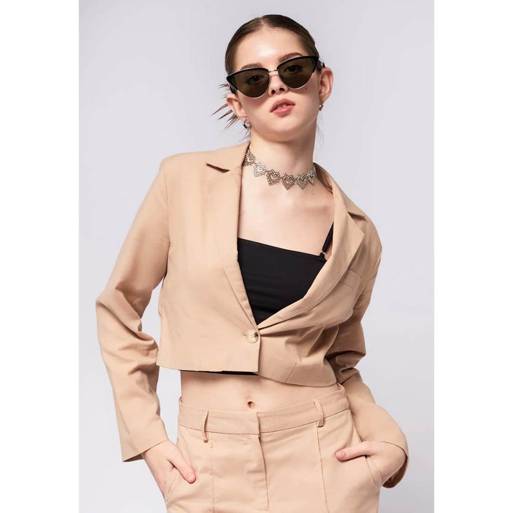 COLORBOX Crop Rustic Blazer