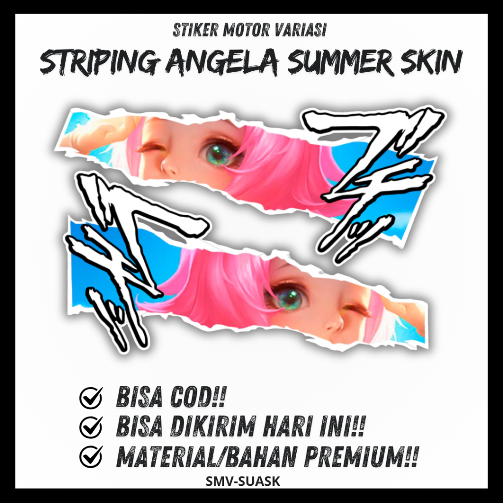 Stiker Striping Angela Summer Skin Sticker Mobile Legends Universal Kanan Kiri