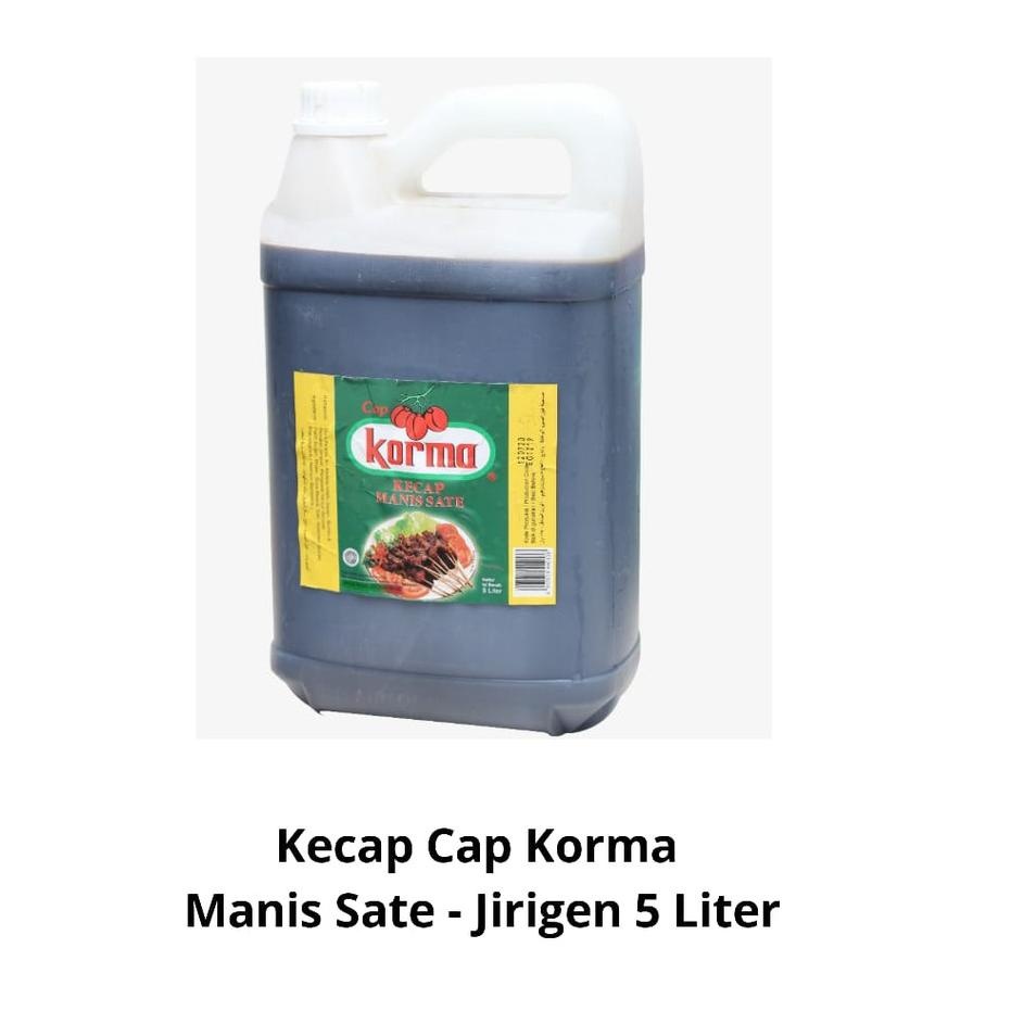 Kecap Manis SATE Cap KORMA Jerigen 5 Liter I Kecap Manis Kurma 5L Jerrycan