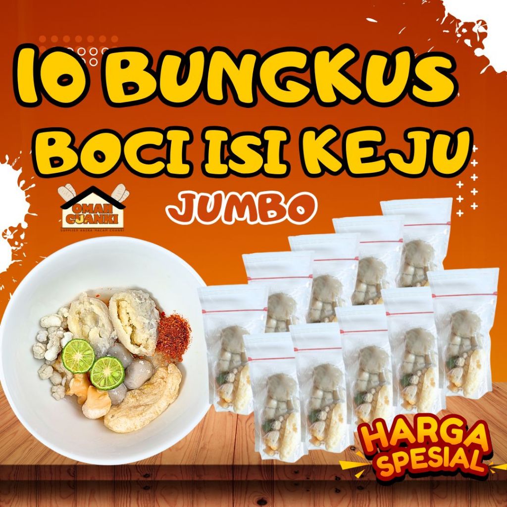 

10 BUNGKUS BASO ACI KEJU JUMBO EKONOMIS KUAH KALDU HOTPOT INSTAN - OMAH CUANKI