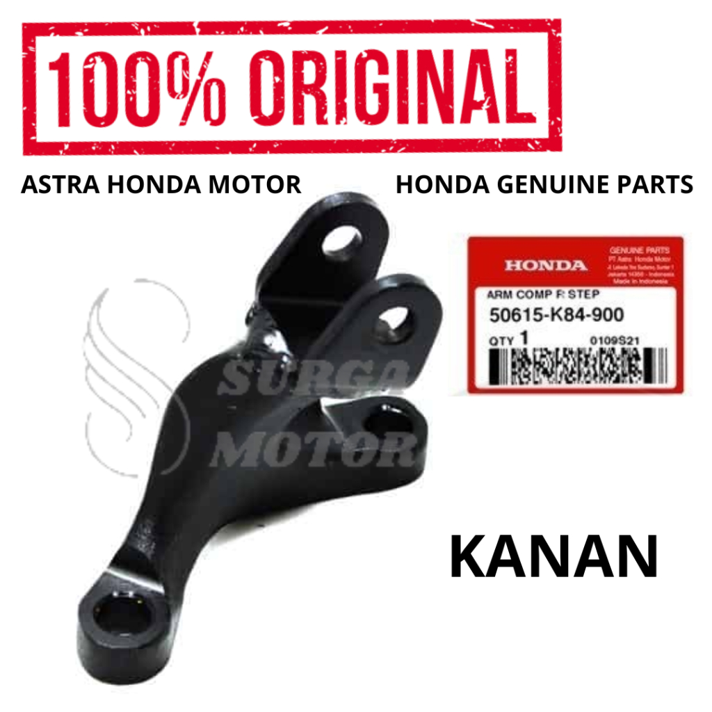 Dudukan Foot Step Depan Kanan CRF 150 L K84 Original Honda AHM 50615-K84-900  Arm Comp Right FootSte