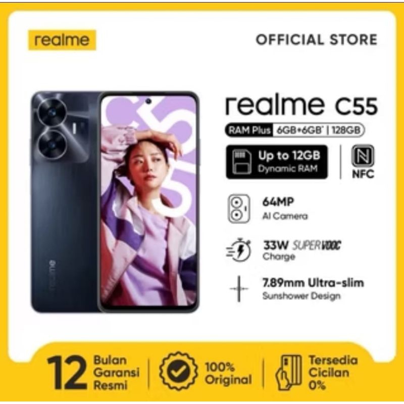 REALME C55 RAM 8/256 ORIGINAL GARANSI RESMI