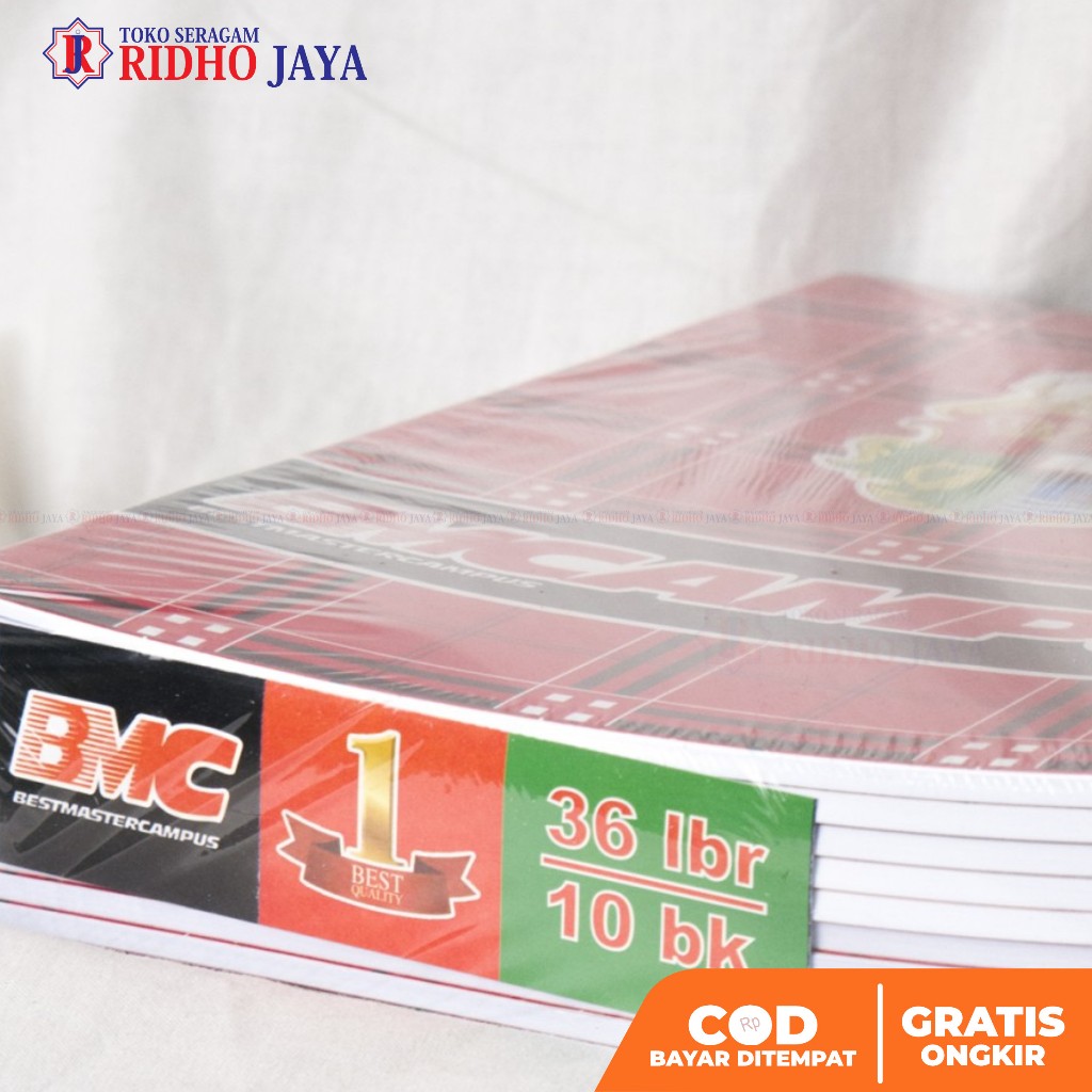 

Ay00! RIDHO JAYA [1 pack = 10 pcs] Buku BMC CAMPUS 36 Lembar 50 Lembar 70 Lembar Buku Tulis SD SMP