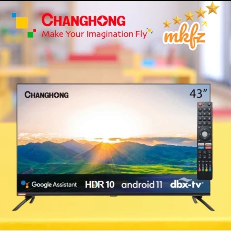 TV CHANGHONG ANDROID TV 43INCH TYPE 43H7(GARANSI RESMI)