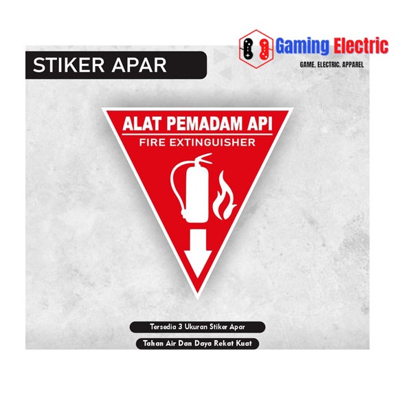 

Stiker Peringatan Segitiga Pemadam/ Sticker Pemadam Kebakaran