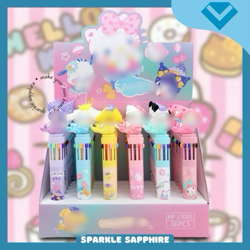 

MERMAID SNRIO PULPEN 10 WARNA Bolpoin Karakter Warna Ballpoint Bolpen Warna