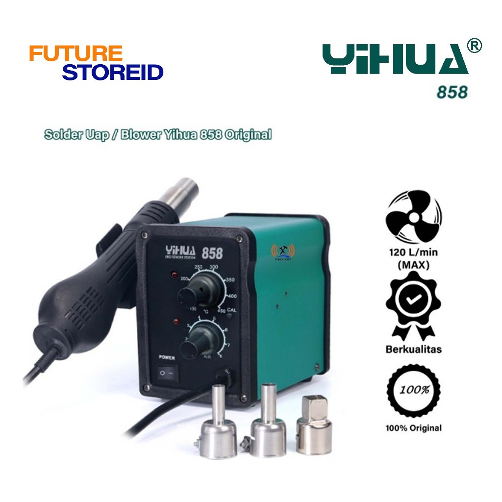 YIHUA 858 Blower - Solder Uap  - Blower Uap - SMD Hot Air - Solder Uap Analog Original