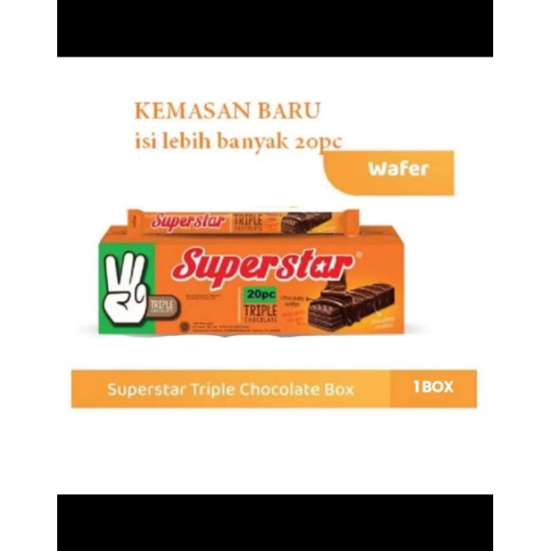 

Superstar Wafer Coklat isi 20pcs 250gr