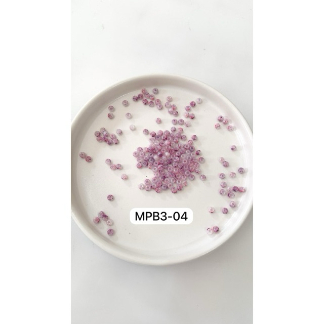 MANIK MUTIARA 3mm/ MANIK MUTIARA MARBLE 3mm/ MANIK GELANG 3mm/ MANIK KERAJINAN TANGAN