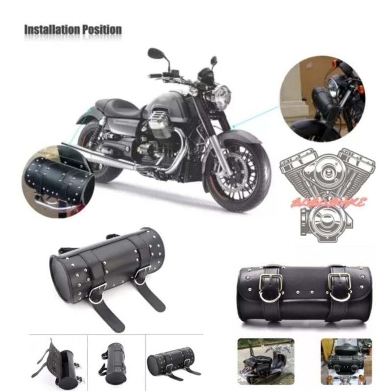 tas kulit motor perkakas kunci motor kulit tas kulit serbaguna