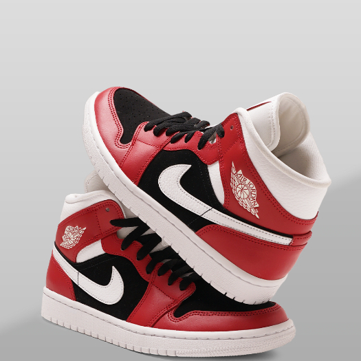 Air Jordan 1 Mid Gym Red Black (W)