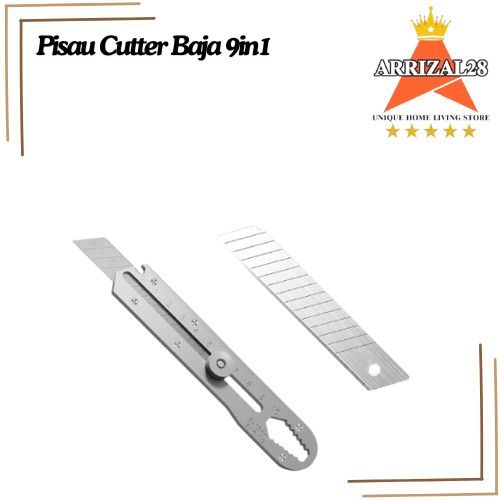 

*PISAU CUTTER BAJA PEMOTONG MULTIFUNGSI ANTI KARAT 9IN1