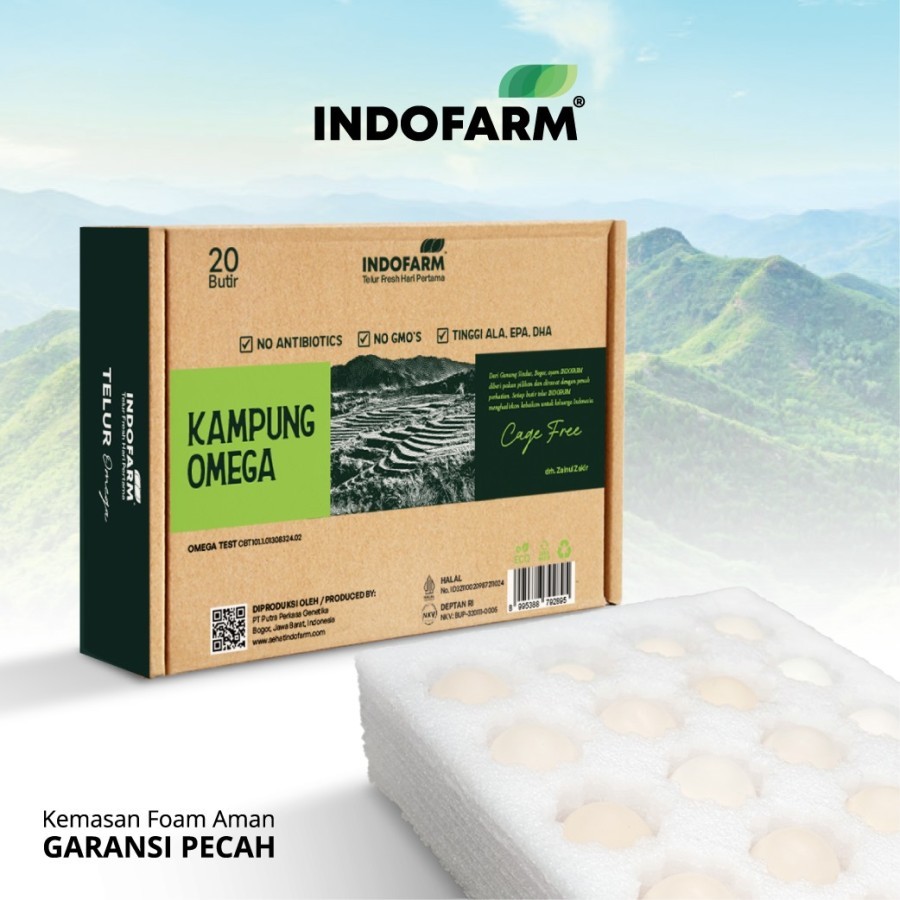

Telur Ayam Kampung Asli (Omega) isi 20 butir - INDOFARM ™/
