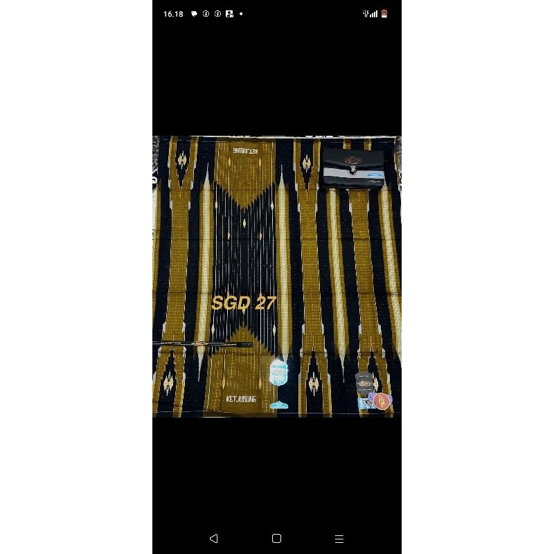 sarung ketjubung SGD gold jahit tengah