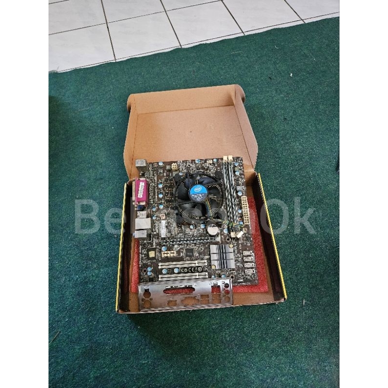 MOTHERBOARD ECS H61H2-M16 + CPU FAN + PROCESSOR I3-3240