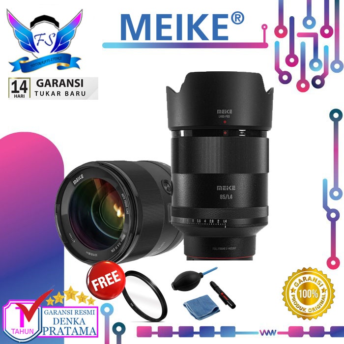 Lensa Meike AF 85mm f1.4 for Sony E Mount / Meike 85 mm f/1.4 Fix Lens Mirrorless Original