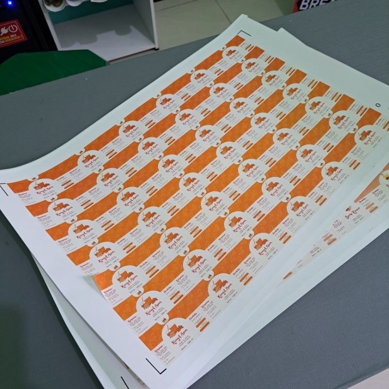 

Stiker Label A3+ Cetak Olny No Cut