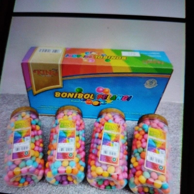 

PROMO TERMURAH. Bonibol pelangi 1 toples isi 250 gr . Rp 20.000