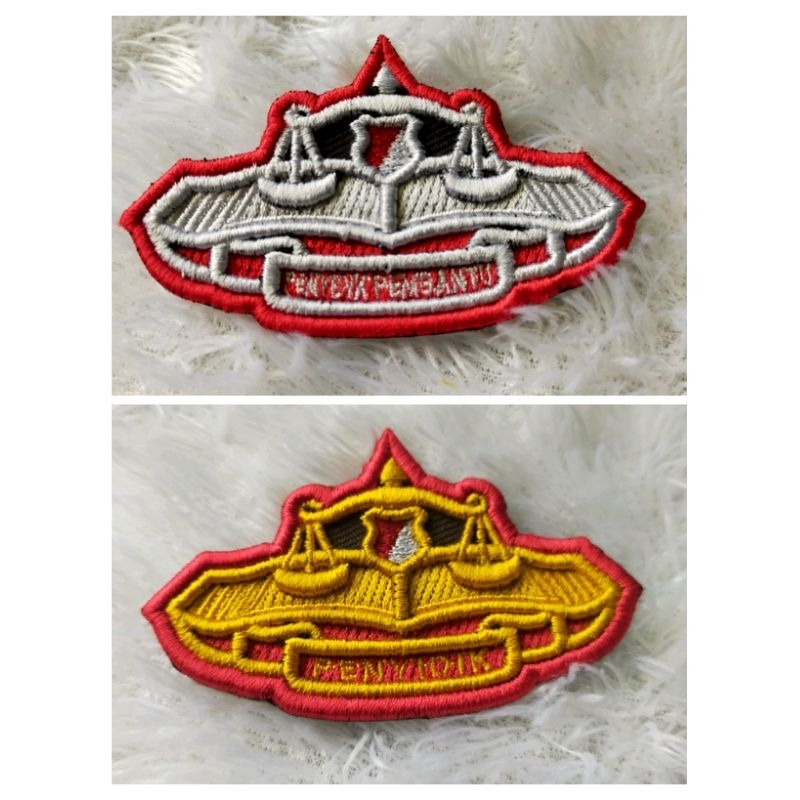 LOGO PENYIDIK POLRI BORDIR TIMBUL 3D, ATRIBUT POLRI BORDIR