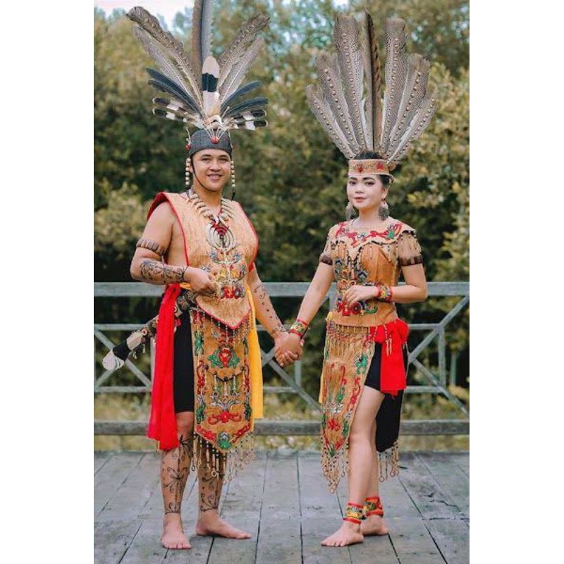 Pakaian Tradisional Adat Dayak [LAKI-LAKI] [PEREMPUAN]