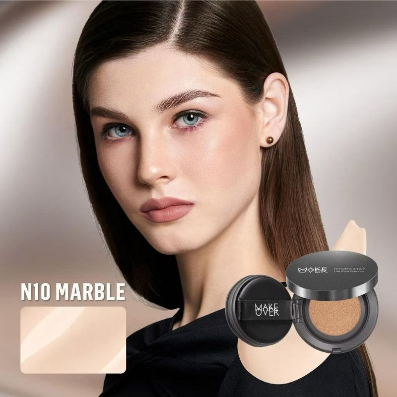 MAKE OVER Hydrastay Lite Glow Cushion 15 g - Cushion atau Foundation Compact untuk Dry Skin atau Kul