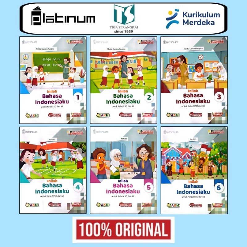 PLATINUM : Inilah Bahasa Indonesiaku ( Edisi Revisi ) Kelas 1 2 3 4 5 6 - Tiga Serangkai