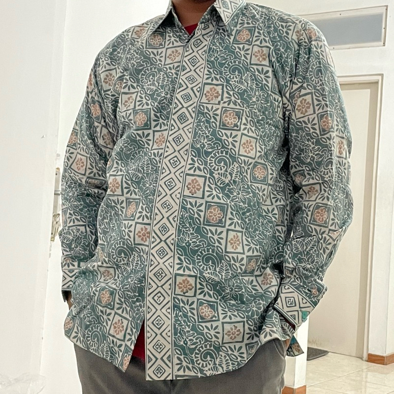 Kemeja Batik Hijau Pria