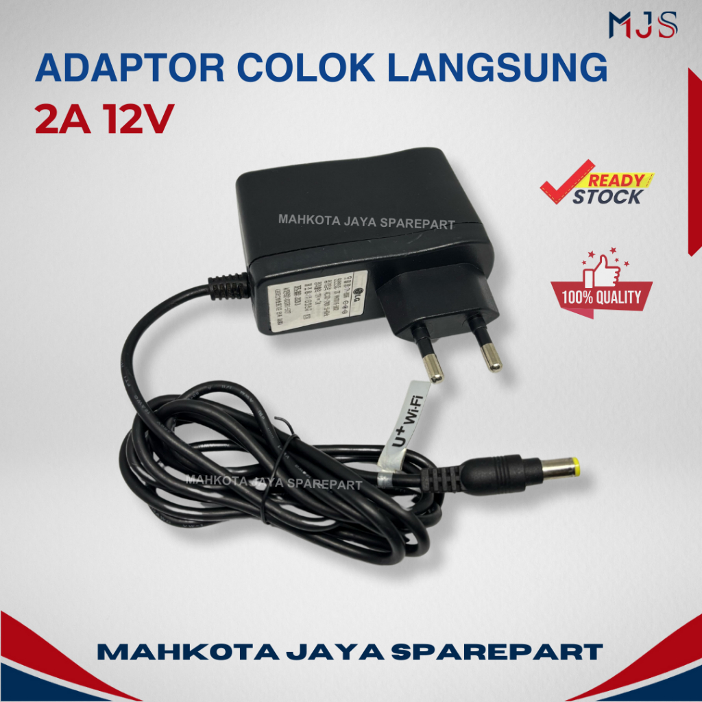 ADAPTOR 2A 12V colok langsung / adapter 2 ampere 12 volt