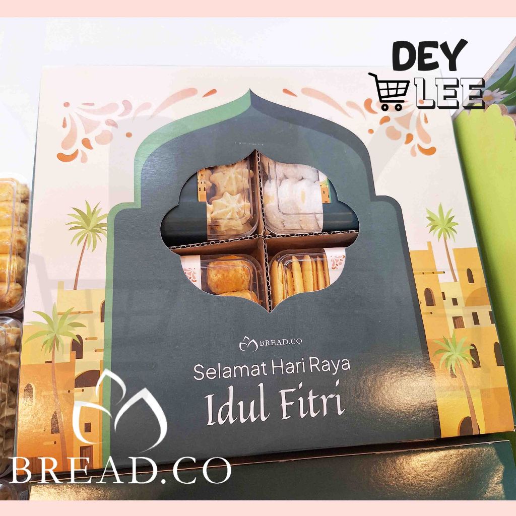 

BREADCO Hampers Lebaran isi 4 toples Kue Kering Packaging Box Idul Fitri Bandung
